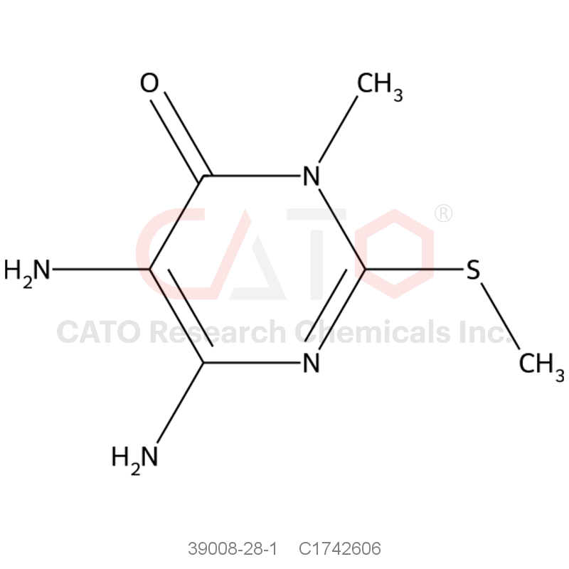 CAS No.:39008-28-1,5,6-Diamino-3-methyl-2-(methylthio)pyrimidin-4(3H)-one
