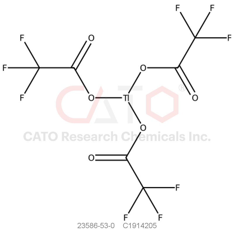 CAS No.:23586-53-0,23586-53-0
Thallium(III) trifluoroacetate
MFCD00000414
Acetic acid, 2,2,2-trifluoro-, thallium(3+) salt (3:1)
Acetic acid, trifluoro-, thallium(3++) salt
Acetic acid, trifluoro-, thallium(3+) salt
Thallium (III) trifluoroacetate