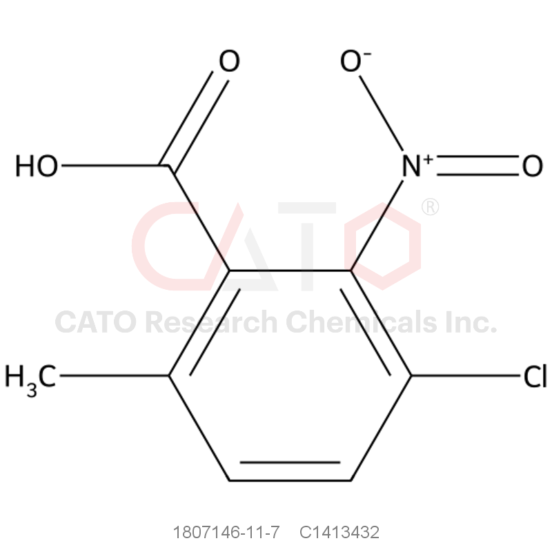 CAS No.:1807146-11-7,3-Chloro-6-methyl-2-nitro-benzoic acid
