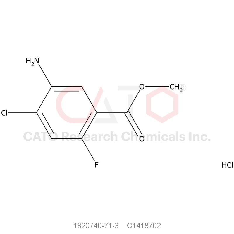 CAS No.:1820740-71-3,Methyl 5-amino-4-chloro-2-fluorobenzoate hydrochloride