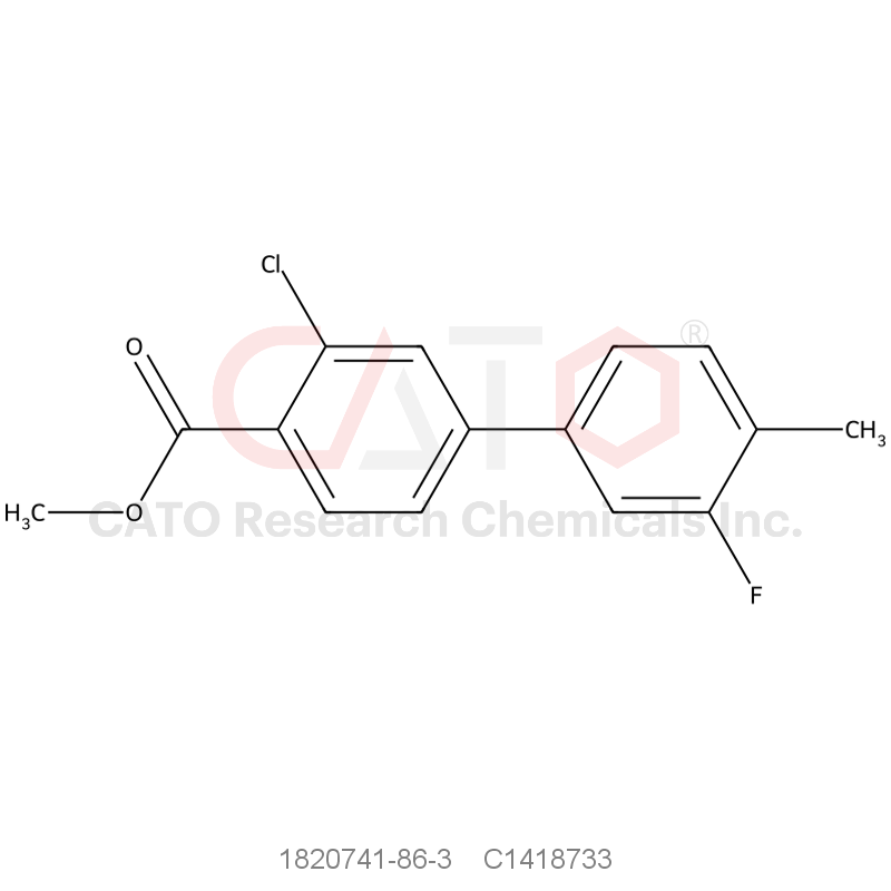 CAS No.:1820741-86-3,Methyl 2-chloro-4-(3-fluoro-4-methylphenyl)benzoate
