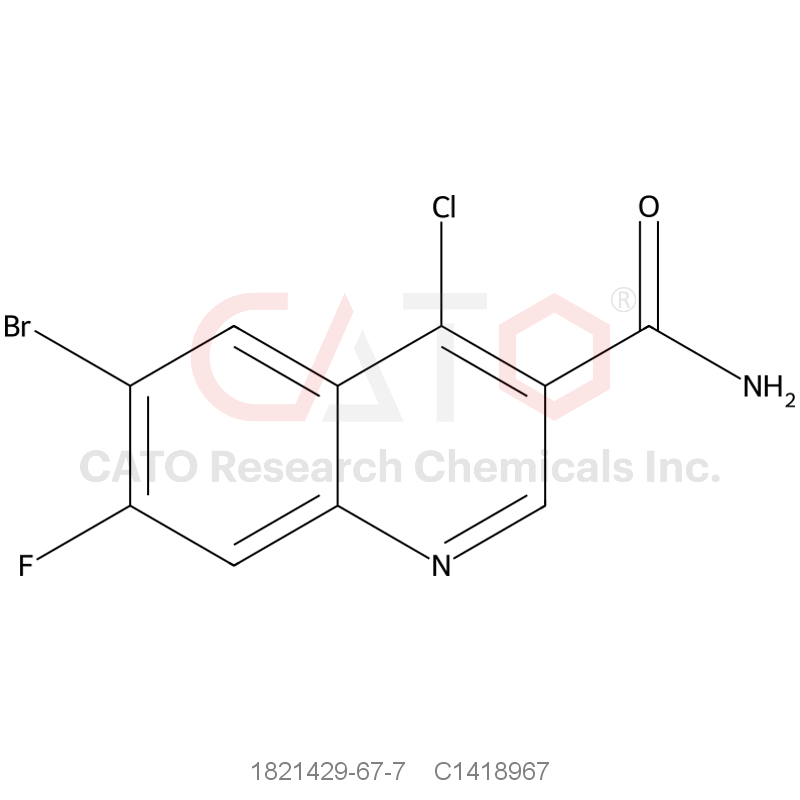 CAS No.:1821429-67-7,6-Bromo-4-chloro-7-fluoroquinoline-3-carboxamide