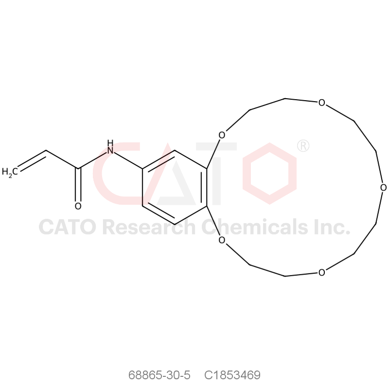 CAS No.:68865-30-5,N-(2,3,5,6,8,9,11,12-octahydrobenzo[b][1,4,7,10,13]pentaoxacyclopentadecin-15-yl)acrylamide