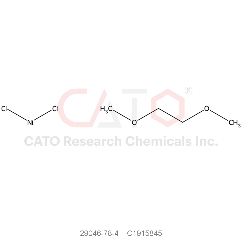 CAS No.:29046-78-4,29046-78-4
Dichloro(dimethoxyethane)nickel
NiCl2 glyme
Nickel(II) chloride ethylene glycol dimethyl ether complex