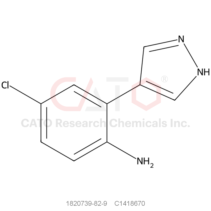 CAS No.:1820739-82-9,4-Chloro-2-(1H-pyrazol-4-yl)aniline