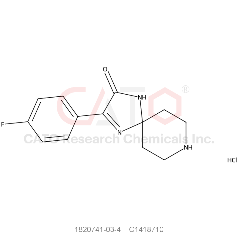 CAS No.:1820741-03-4,3-(4-Fluorophenyl)-1,4,8-triazaspiro[4.5]dec-3-en-2-one hydrochloride