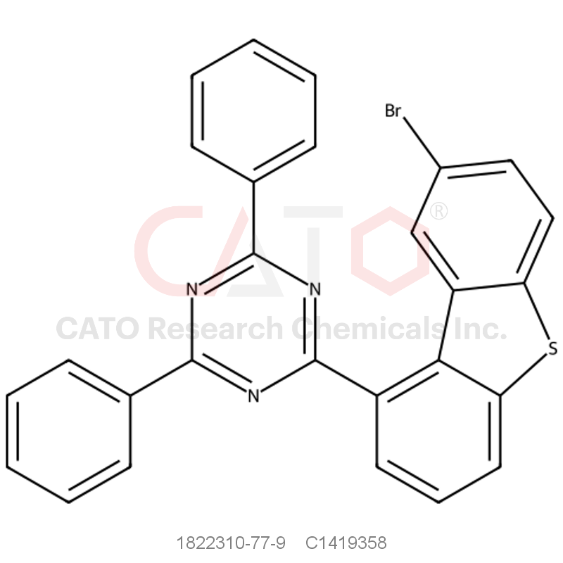 CAS No.:1822310-77-9,2-(8-Bromodibenzo[b,d]thiophen-1-yl)-4,6-diphenyl-1,3,5-triazine